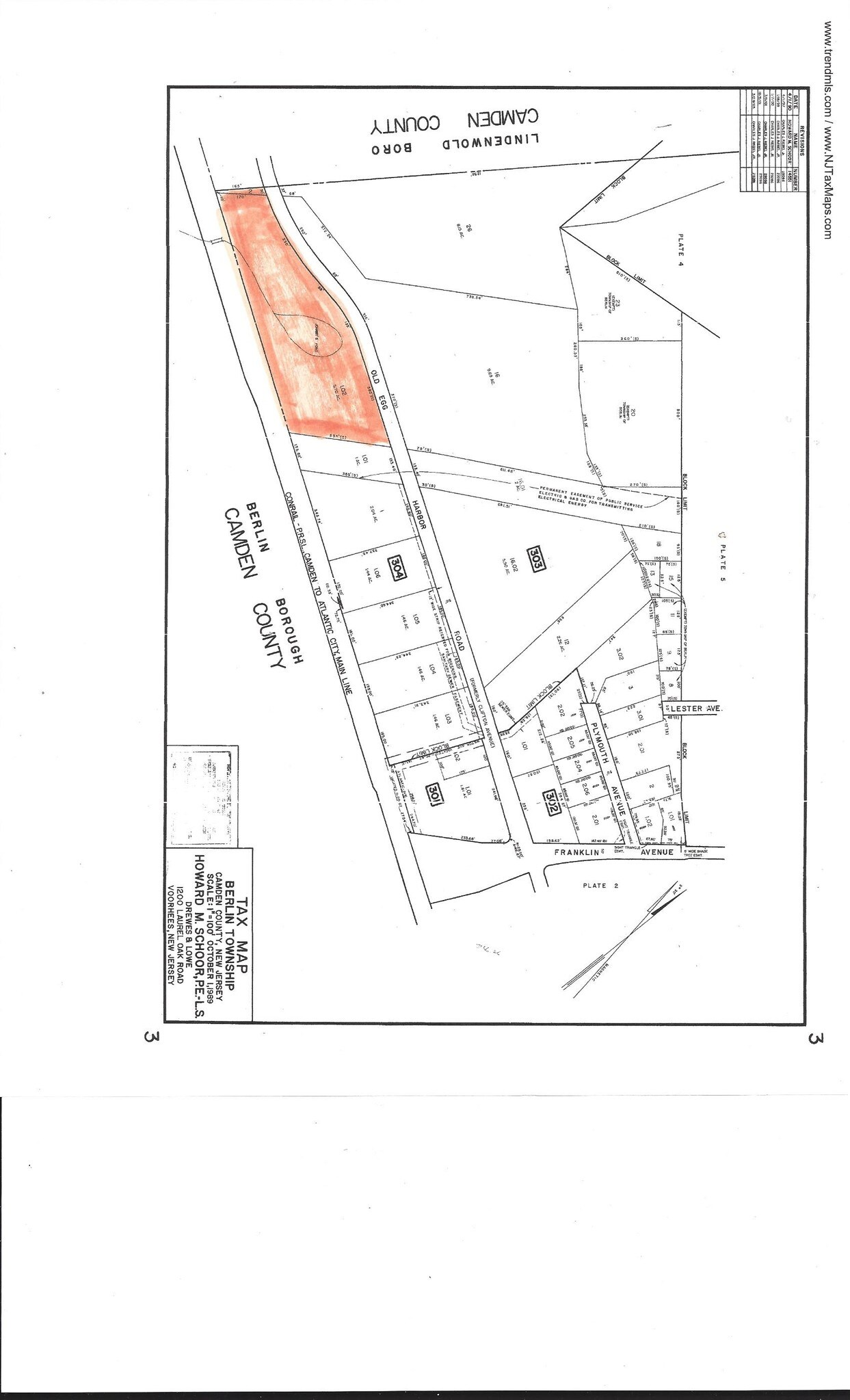 325 Old Egg Harbor Rd, Berlin Township, NJ à vendre Plan cadastral- Image 1 de 2