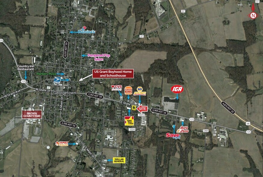 666 E State St, Georgetown, OH à vendre - Aérien - Image 3 de 3