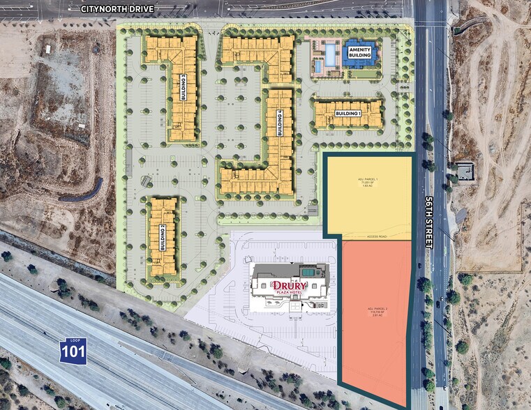 NWC 56th Street & 101 Freeway loop, Phoenix, AZ à vendre - Photo du bâtiment - Image 3 de 5