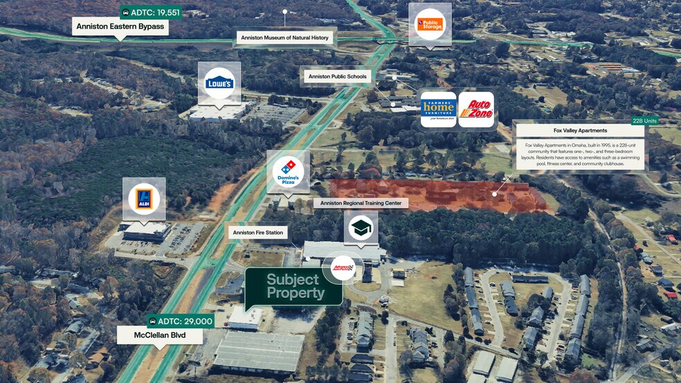 5420 N Mcclellan Blvd, Anniston, AL à vendre - Aérien - Image 2 de 2