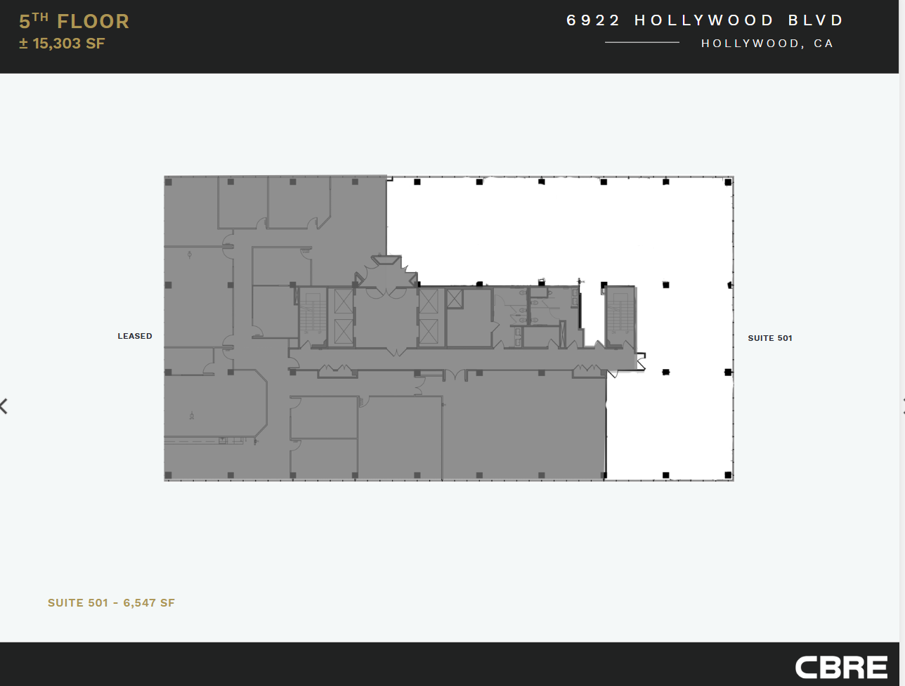 6922 Hollywood Blvd, Los Angeles, CA for lease Floor Plan- Image 1 of 1