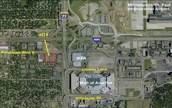 1701 E American Blvd, Bloomington, MN - Aerial map view
