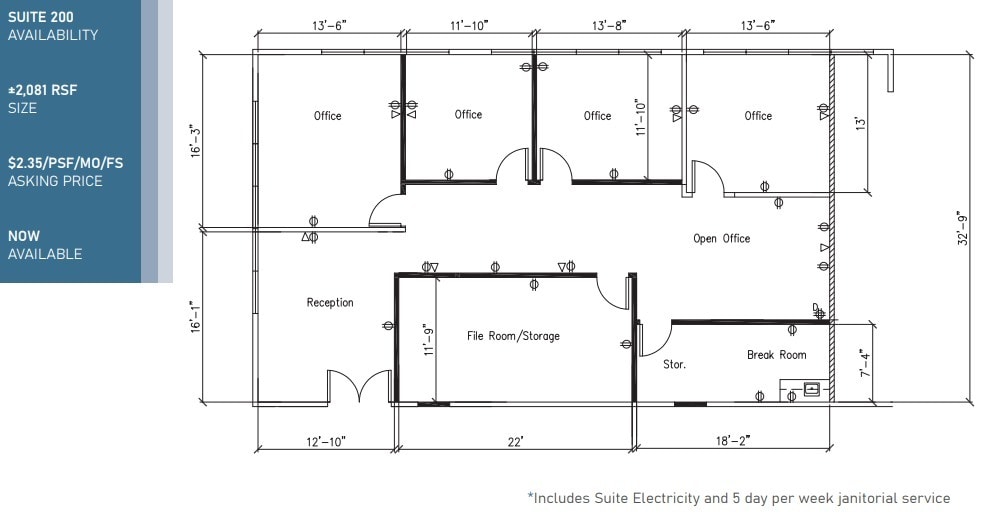 9150 Chesapeake Dr, San Diego, CA à louer Plan d’étage- Image 1 de 1