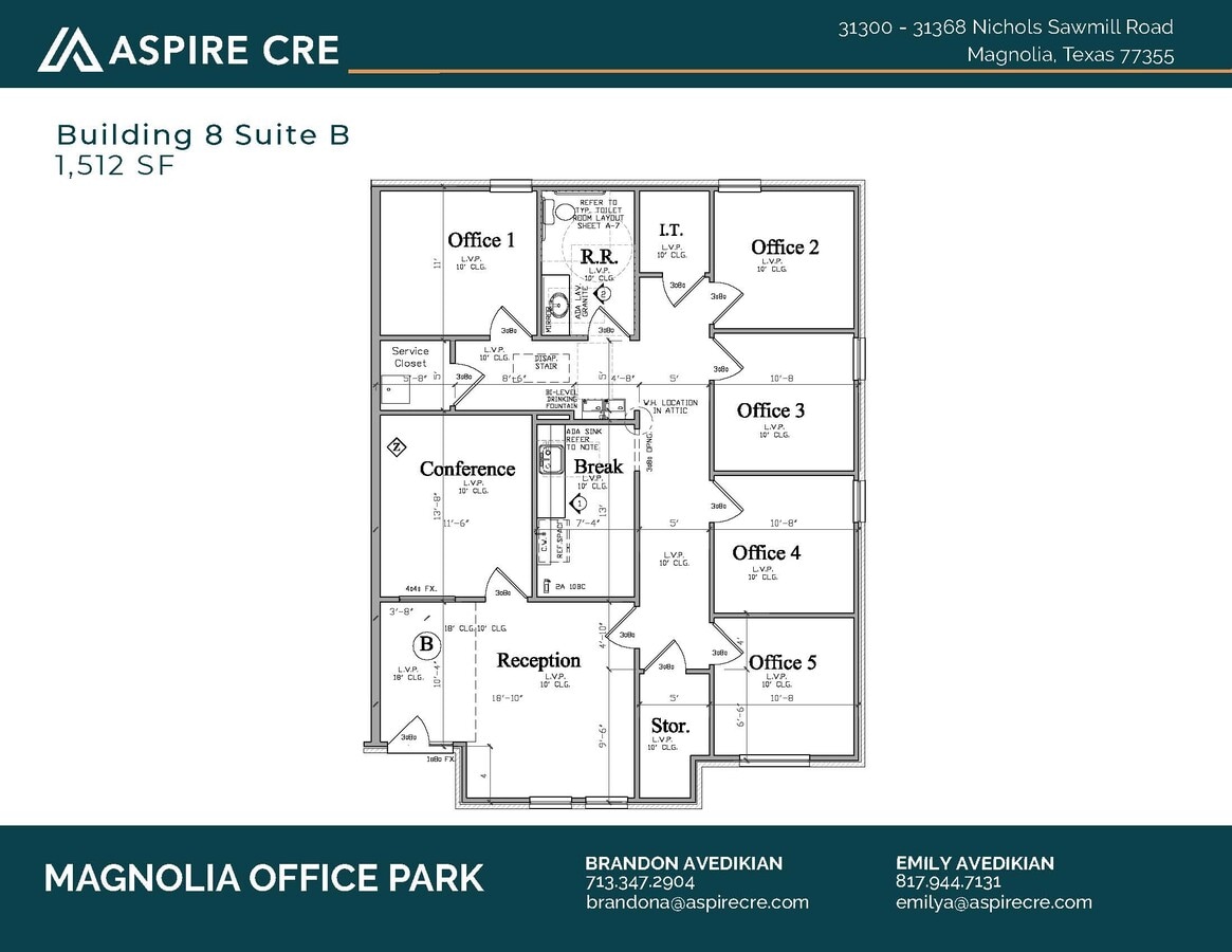 31300-31368 Nichols Sawmill Rd, Magnolia, TX 77355 - Unité 8-B - - Plan d’étage - Image 1 of 1