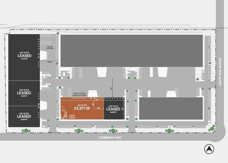 10777 Commerce Way, Fontana, CA à louer Plan de site- Image 1 de 1
