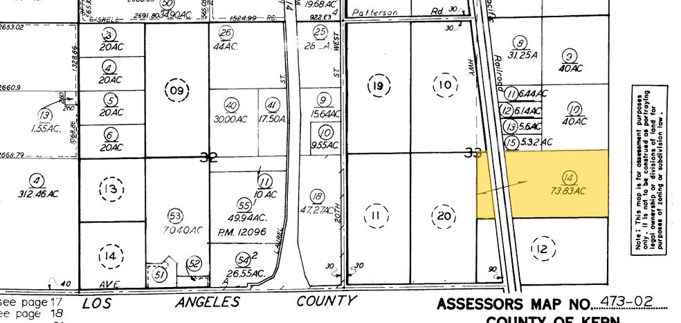Sierra -1 @ W Avenue A, Rosamond, CA à vendre - Plan cadastral - Image 3 de 3