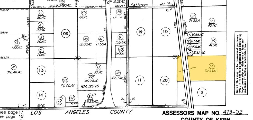Sierra -1 @ W Avenue A, Rosamond, CA for sale - Plat Map - Image 3 of 3