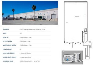 6754 Calle De Linea, San Diego, CA for lease Floor Plan- Image 1 of 1