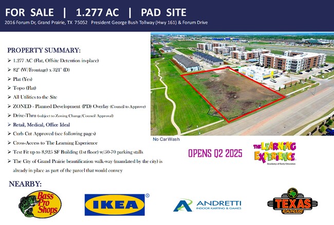 More details for 2016 Forum Dr, Grand Prairie, TX - Land for Sale