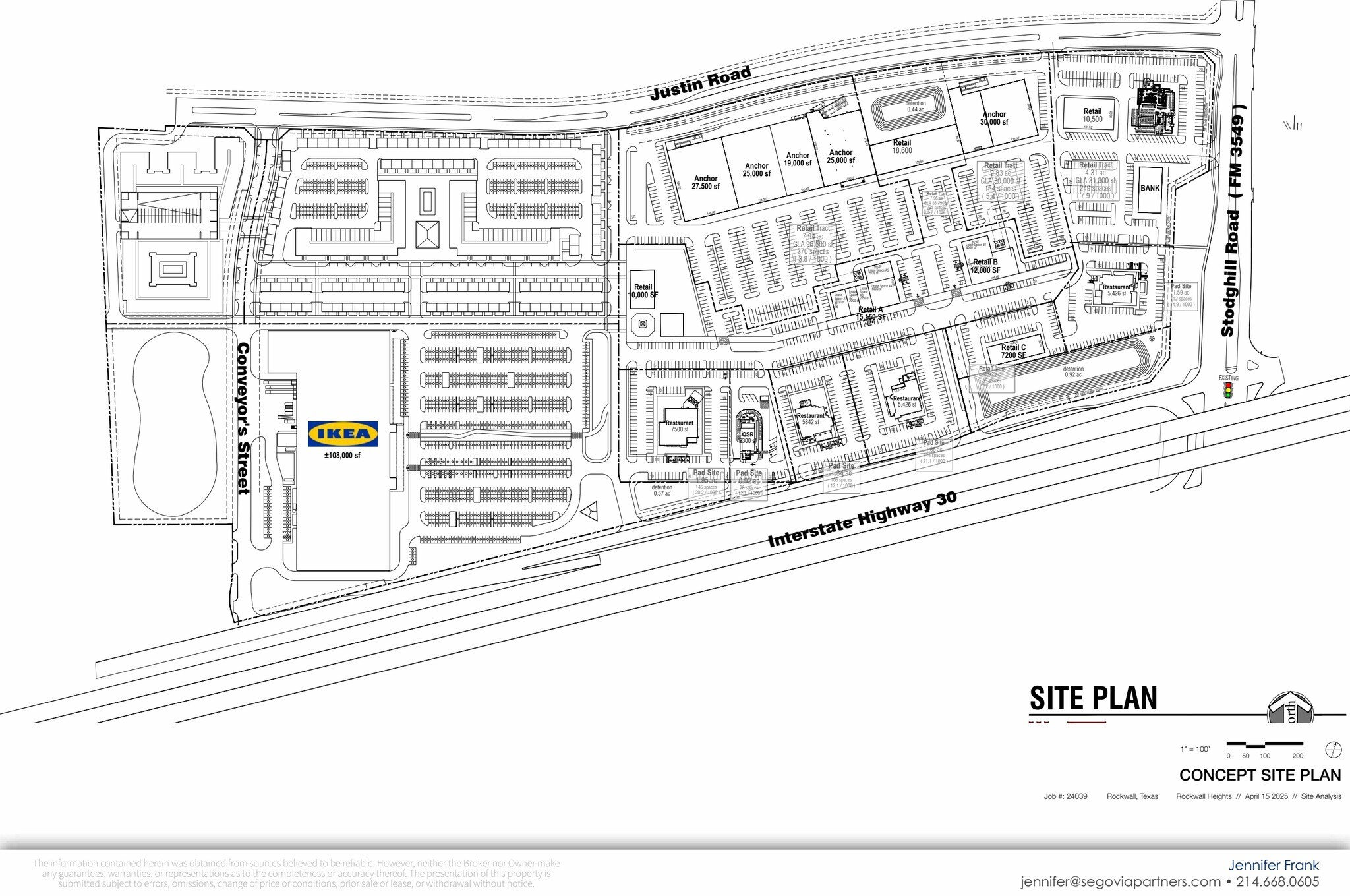E NWC of I-30 & Stodghill Rd, Rockwall, TX for lease Site Plan- Image 1 of 2