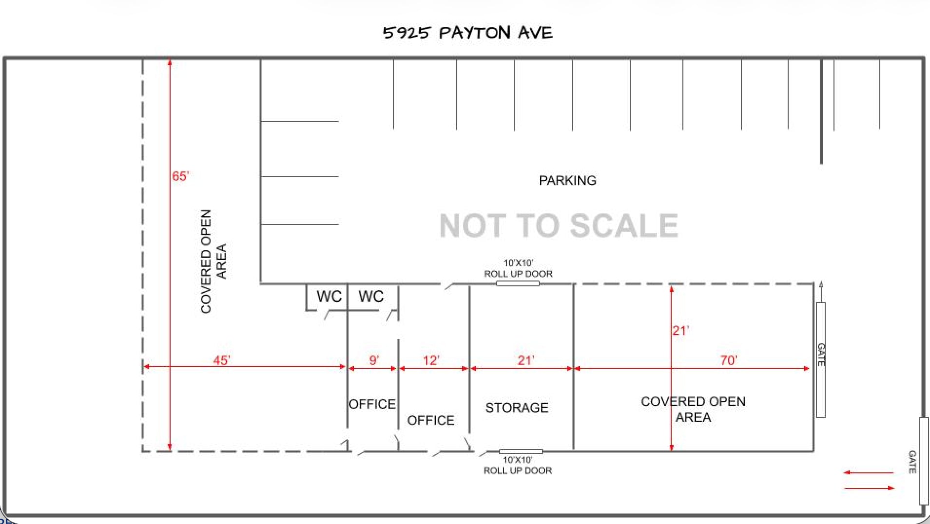 5925 Payton Ave, Riverside, CA for lease Floor Plan- Image 1 of 1