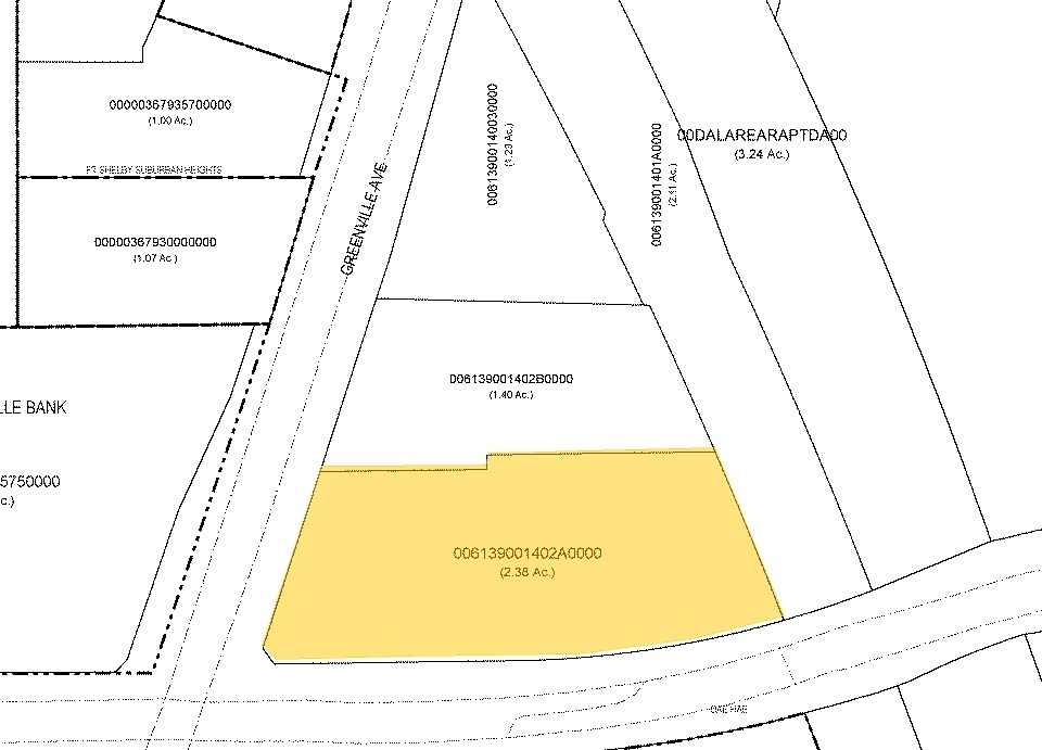 7502 Greenville Ave, Dallas, TX à vendre Plan cadastral- Image 1 de 2