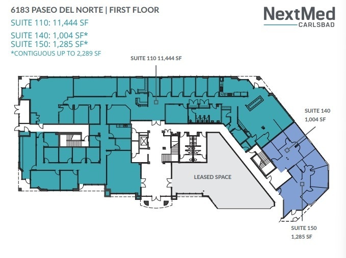 6183 Paseo del Norte, Carlsbad, CA for lease Floor Plan- Image 1 of 1