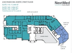 6183 Paseo del Norte, Carlsbad, CA for lease Floor Plan- Image 1 of 1