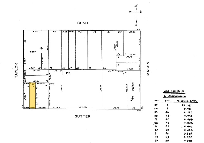 690-692 Sutter St, San Francisco, CA for lease - Plat Map - Image 2 of 16