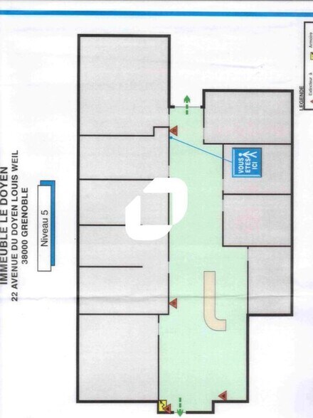 Bureau dans Grenoble à louer - Plan d’étage - Image 2 de 2