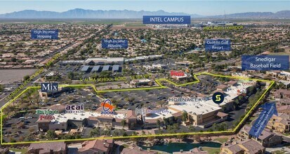 Alma School Rd & Chandler, Chandler, AZ - AERIAL  map view