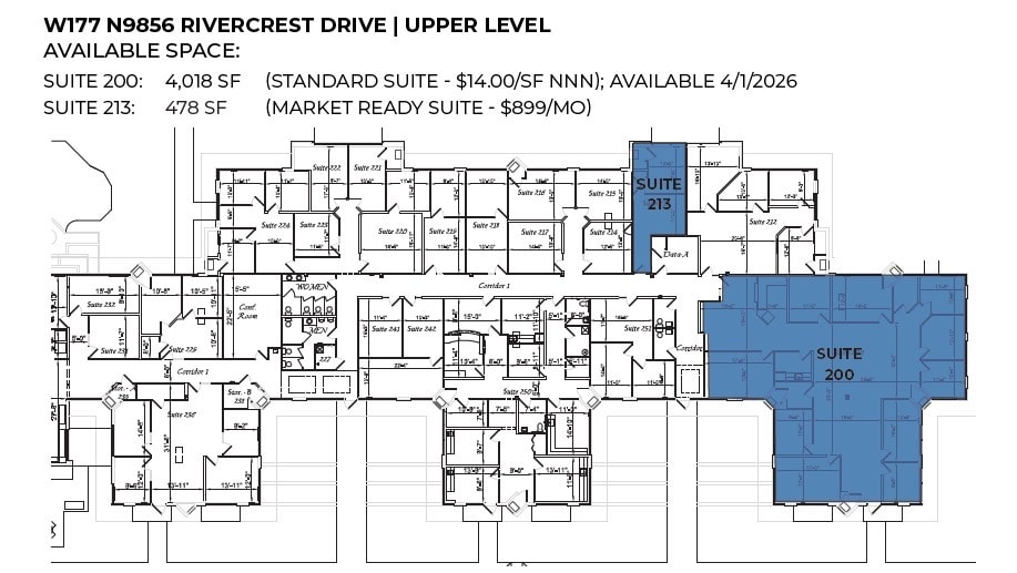 W177N9856-W178 N9912 Rivercrest Dr, Germantown, WI for lease Floor Plan- Image 1 of 1