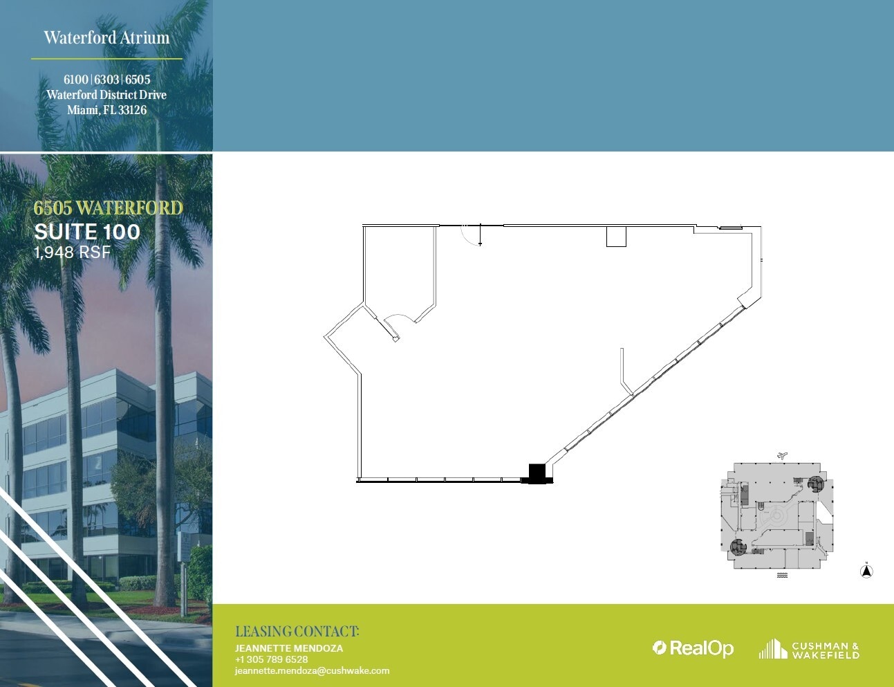 6303 Blue Lagoon Dr, Miami, FL for lease Floor Plan- Image 1 of 1