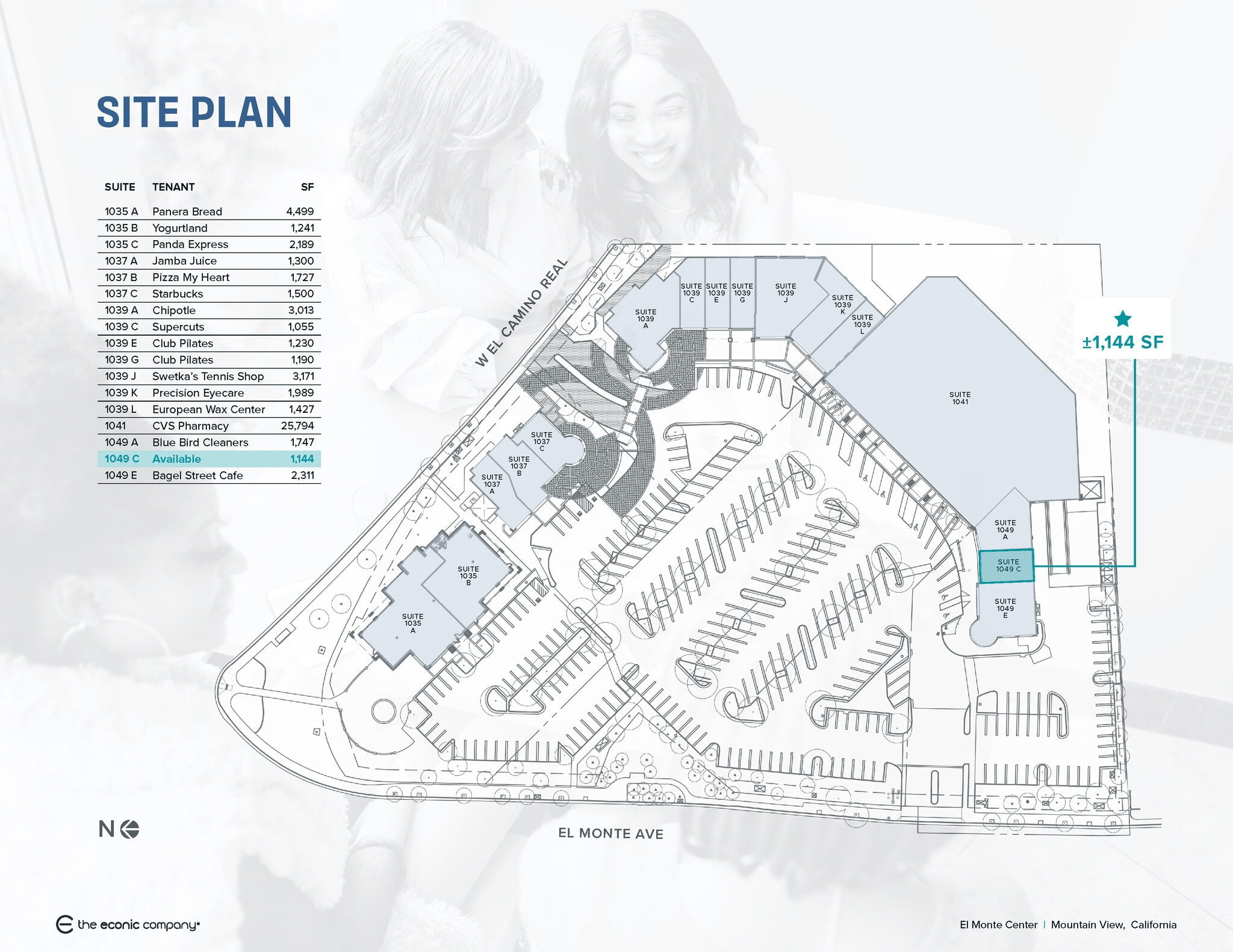 1033-1049 El Camino Real, Mountain View, CA for lease Site Plan- Image 1 of 1