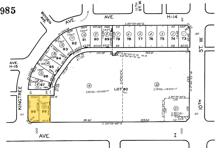 1137-1149 W Avenue I, Lancaster, CA for lease - Plat Map - Image 2 of 21