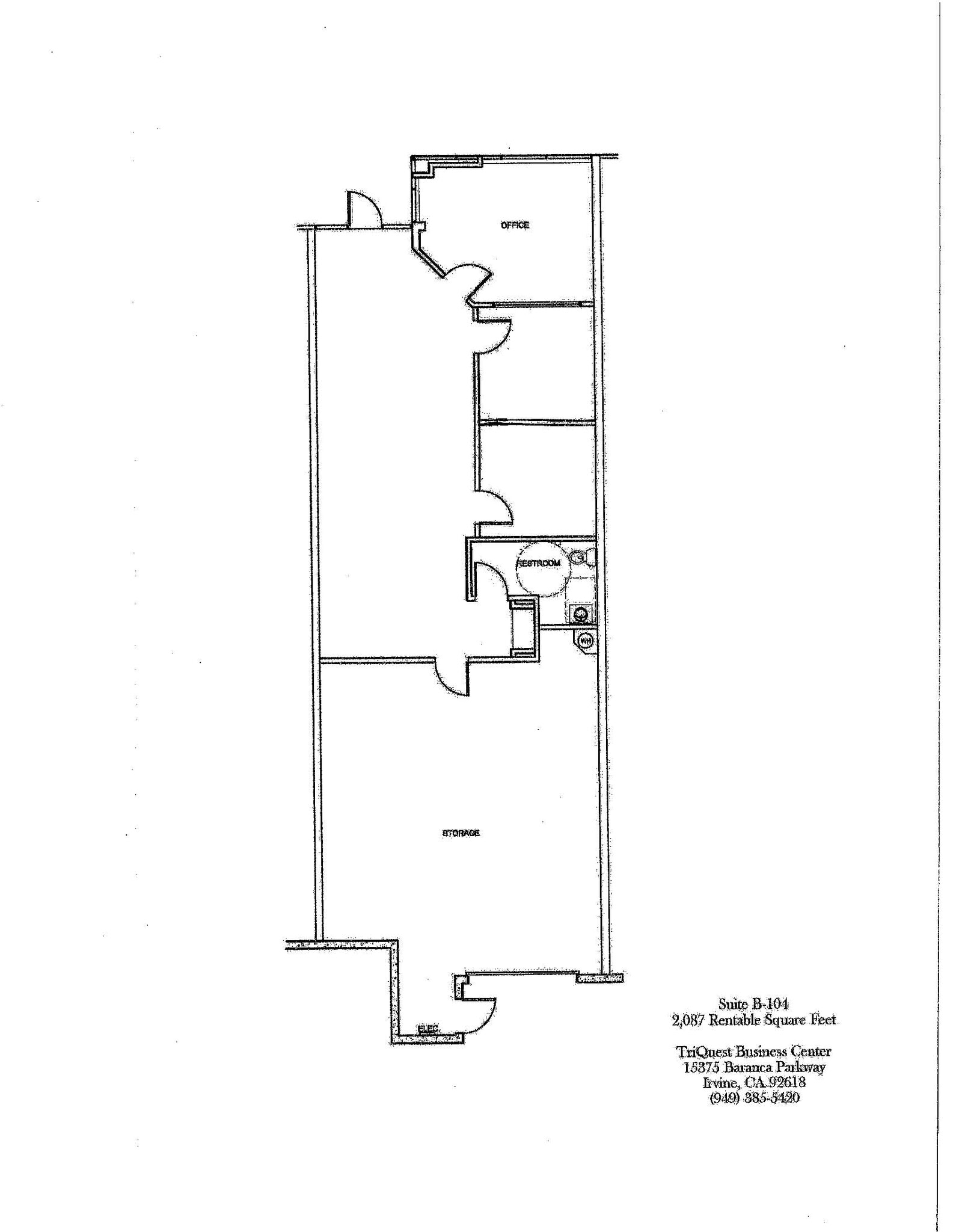 15375 Barranca Pky, Irvine, CA à louer Plan d’étage- Image 1 de 1