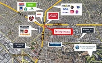 934 N Hacienda Blvd, La Puente, CA - Aerial  map view