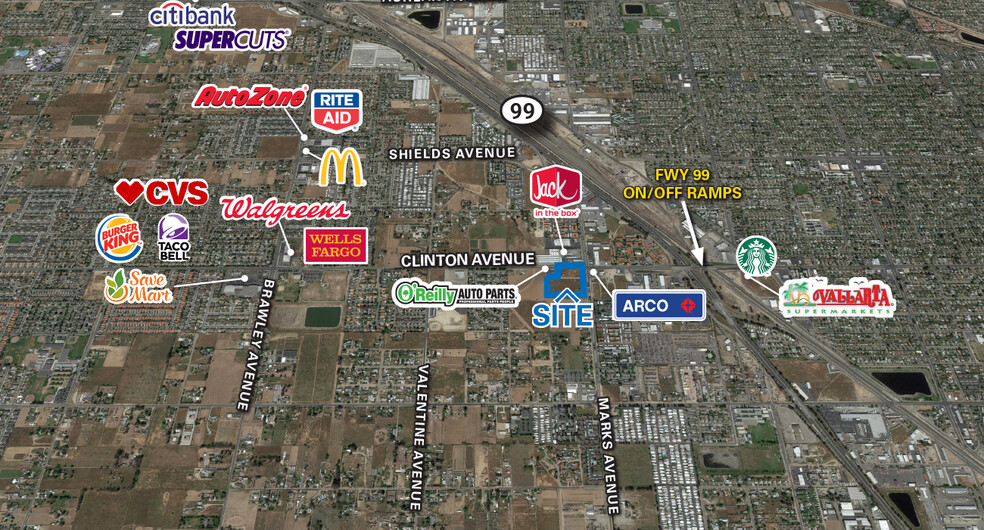 SWC Marks & Clinton Ave, Fresno, CA for lease - Building Photo - Image 1 of 3