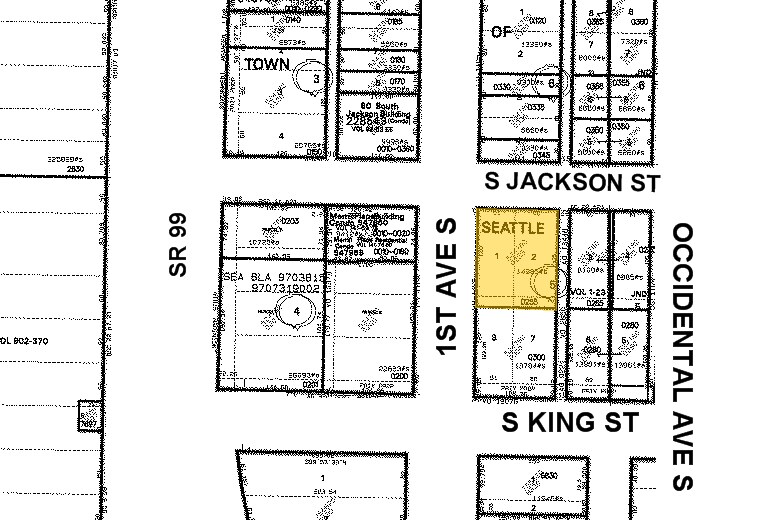 101-111 S Jackson St, Seattle, WA à louer - Plan cadastral - Image 2 de 6